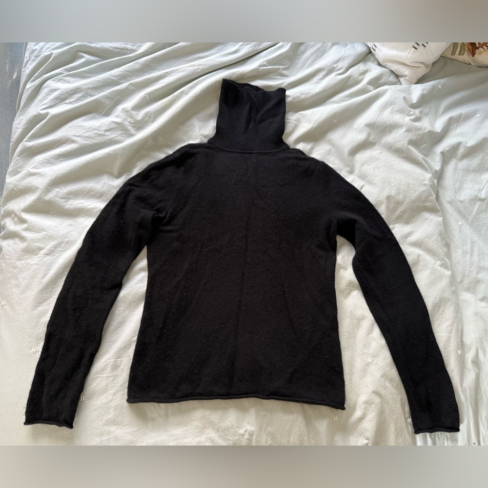 Cashmere Madewell Black Turtleneck Sweater